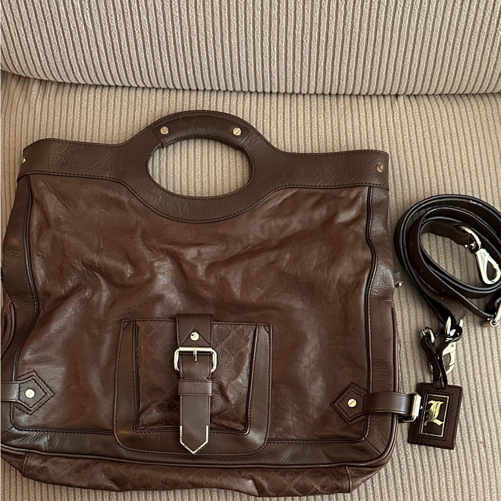 L.A.M.B. Brown genuine leather tote